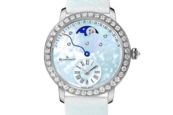 Blancpain宝珀月相偏心日期逆跳女装腕表