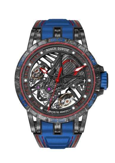 2018风格大赏腕表口碑榜 年度跨界设计腕表：罗杰杜彼Excalibur Aventador S Blue
